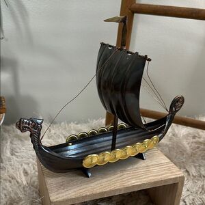 Viking Norse Ship Replica‎ Metal Nautical Seafaring Warship